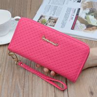 Women's Solid Color Pu Leather Zipper Wallets sku image 3