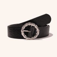 Retro Geometric Pu Leather Alloy Unisex Leather Belts 1 Piece sku image 1