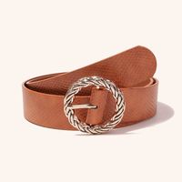 Retro Geometric Pu Leather Alloy Unisex Leather Belts 1 Piece sku image 4