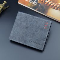 Men's Solid Color Pu Leather Open Wallets sku image 3