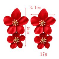 1 Pair Retro Flower Alloy Women's Drop Earrings main image 2