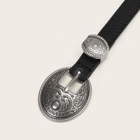 Retro Geometric Alloy Leather Plating Women's Leather Belts 1 Piece main image 5