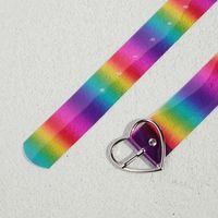 Fashion Rainbow Heart Shape Pvc Alloy Women's Chain Belts 1 Piece main image 6