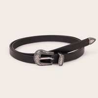 Simple Style Solid Color Pu Leather Alloy Women's Leather Belts 1 Piece main image 6