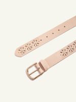 Fashion Flower Pu Leather Alloy Hollow Out Women's Leather Belts 1 Piece main image 5