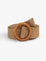 Simple Style Circle Plastic Wood Woven Belt Women's Woven Belts 1 Piece sku image 1