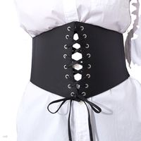 Simple Style Solid Color Flower Pu Leather Women's Corset Belts 1 Piece main image 4