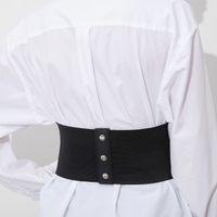 Simple Style Solid Color Flower Pu Leather Women's Corset Belts 1 Piece main image 3
