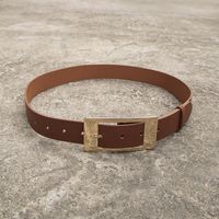 Fashion Solid Color Pu Leather Alloy Women's Leather Belts 1 Piece main image 2