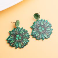 1 Pair Fashion Flower Synthetic Resin St. Patrick Women's Drop Earrings main image 1