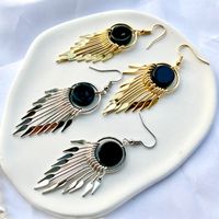 1 Pair Hip-hop Tassel Alloy Tassel Inlay Acrylic Women's Drop Earrings main image 1