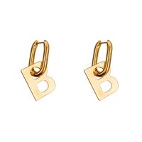1 Pair Exaggerated Letter Titanium Steel Plating Drop Earrings main image 3