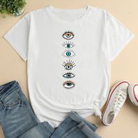 Women's T-shirt Short Sleeve T-shirts Printing Casual Eye main image 1