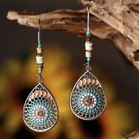 1 Pair Bohemian Water Droplets Alloy Plating Women's Drop Earrings sku image 1