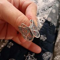 Sweet Butterfly Alloy Plating Women's Open Ring main image 2