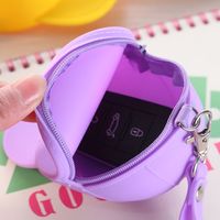 Women's Solid Color Silica Gel Zipper Coin Purses main image 3