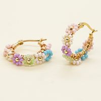 1 Pair Fashion Flower Handmade Glass Glass/colored Glaze Earrings main image 5