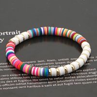 1 Piece Fashion Color Block Stainless Steel Soft Clay Beaded Women's Bracelets main image 5