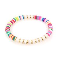 1 Piece Fashion Color Block Stainless Steel Soft Clay Beaded Women's Bracelets main image 4