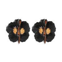 1 Pair Fashion Flower Metal Plating Women's Ear Studs sku image 3