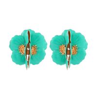 1 Pair Fashion Flower Metal Plating Women's Ear Studs sku image 2