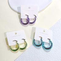 1 Pair Fashion Four Leaf Clover Round Heart Shape Arylic Epoxy Women's Drop Earrings main image 5