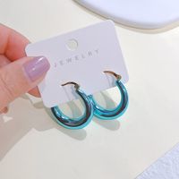 1 Pair Fashion Four Leaf Clover Round Heart Shape Arylic Epoxy Women's Drop Earrings sku image 3