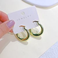 1 Pair Fashion Four Leaf Clover Round Heart Shape Arylic Epoxy Women's Drop Earrings sku image 2