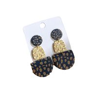 1 Pair Retro Semicircle Oval Polka Dots Soft Clay Patchwork Women's Drop Earrings main image 4