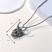 1 Piece Retro Rabbit Cross Bear Stainless Steel Alloy Inlay Turquoise Unisex Pendant Necklace sku image 4