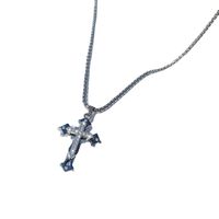 1 Piece Retro Rabbit Cross Bear Stainless Steel Alloy Inlay Turquoise Unisex Pendant Necklace main image 2