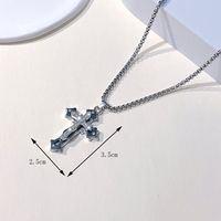 1 Piece Retro Rabbit Cross Bear Stainless Steel Alloy Inlay Turquoise Unisex Pendant Necklace sku image 10