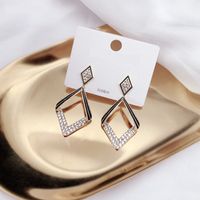 1 Set 1 Pair Simple Style Round Alloy Patchwork Inlay Zircon Women's Drop Earrings Earrings Ear Studs sku image 27