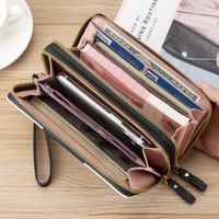 Women's Color Block Pu Leather Zipper Wallets main image 5