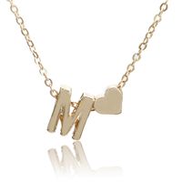 1 Piece Fashion Letter Alloy Chain Women's Pendant Necklace sku image 16