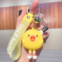 1 Piece Cute Letter Duck Pvc Women's Bag Pendant Keychain sku image 1