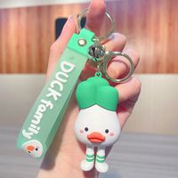 1 Piece Cute Letter Duck Pvc Women's Bag Pendant Keychain sku image 3