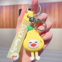 1 Piece Cute Letter Duck Pvc Women's Bag Pendant Keychain sku image 2