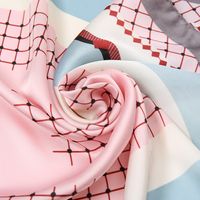 Satin-patchwork-seiden Schals Im Einfachen Stil Für Frauen main image 3