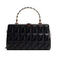 Women's Small All Seasons Pu Leather Solid Color Vintage Style Square Lock Clasp Handbag sku image 7
