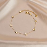 1 Piece Fashion Pentagram Stainless Steel Plating 14k Gold Plated Women's Anklet main image 6