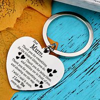 1 Piece Fashion Letter Stainless Steel Plating Thanksgiving Mother's Day Unisex Bag Pendant Keychain main image 4