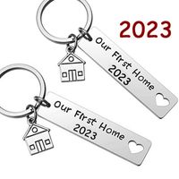 1 Piece Simple Style Letter House Stainless Steel Unisex Bag Pendant Keychain main image 1