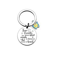 1 Piece Simple Style Letter Butterfly Stainless Steel Women's Bag Pendant Keychain main image 5