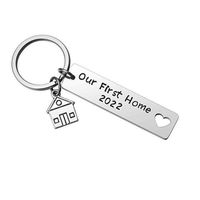 1 Piece Simple Style Letter House Stainless Steel Unisex Bag Pendant Keychain main image 4