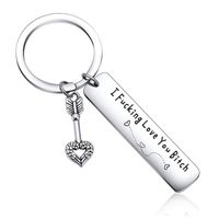1 Piece Simple Style Letter Stainless Steel Plating Unisex Bag Pendant Keychain main image 3
