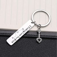 1 Piece Simple Style Letter Stainless Steel Plating Unisex Bag Pendant Keychain main image 4