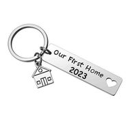 1 Piece Simple Style Letter House Stainless Steel Unisex Bag Pendant Keychain main image 6