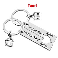 1 Set Simple Style Letter Heart Shape Stainless Steel Polishing Unisex Bag Pendant Keychain main image 6