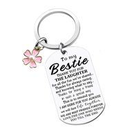 1 Piece Simple Style Letter Stainless Steel Polishing Women's Bag Pendant Keychain main image 4